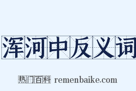 浑河中反义词是什么意思的图片
